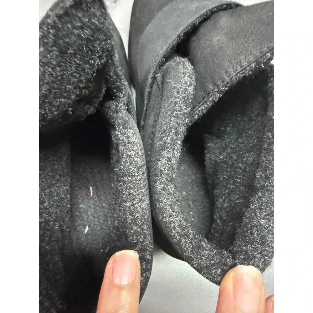 Toe Warmers Canada Mens Black Winter Boots Hook Loop Strap‎ Faux Fur Lined 12 2W